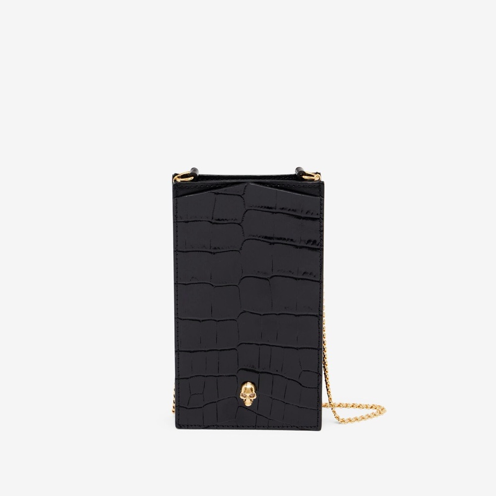 Alexander Mcqueen Skull Crossbody Phone Holder